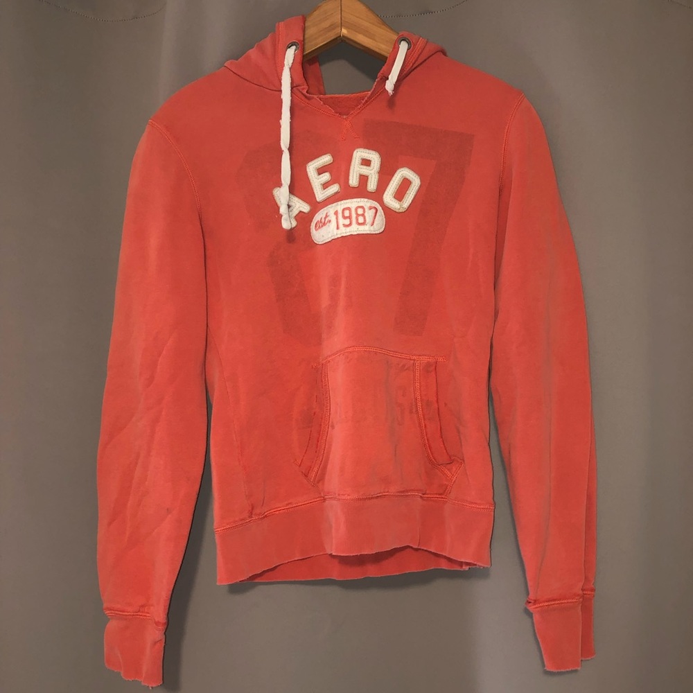 Aeropostale distressed hooded sweatshirt, size medium